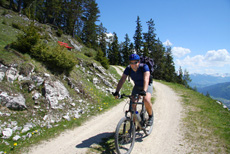 Radfahren und Mountain Biken im Sommer